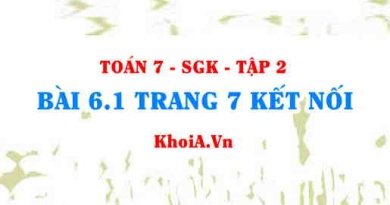 Bài 6.1 trang 7 Toán 7 Kết nối tri thức Tập 2